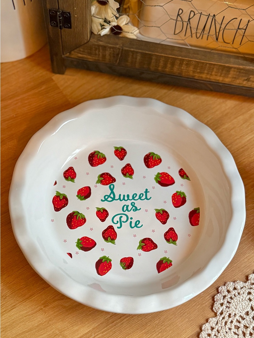 Sweet as Pie Strawberry Pie Dish
